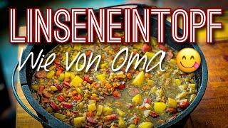 Linseneintopf wie von Oma - Besser geht es nicht! So muss das sein! #dutchoven #eintopf #rezepte