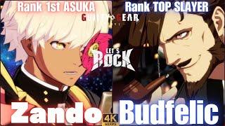 GGST Rank 1st ASUKA / 飛鳥 [ Zando ] vs Rank TOP SLAYER / スレイヤー [ Budfelic ] Guilty Gear Strive