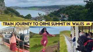 Beautiful Train Journey to Orme Summit in North Wales 󠁧󠁢󠁷󠁬󠁳󠁿 !! Heavenly Experience !!