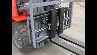 Forklift auto adjustable forks, forks positioner