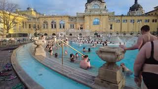 Budapest Széchenyi Thermal Bath : Are you dare to swim at outdoor zero degrees Celsius in Winter?