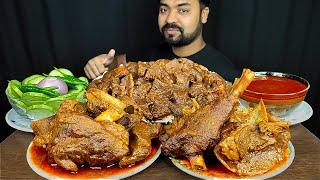 MUTTON BOTI CURRY, SPICY MUTTON CURRY, GRAVY, RICE, SALAD MUKBANG ASMR EATING SHOW | BIG BITES |