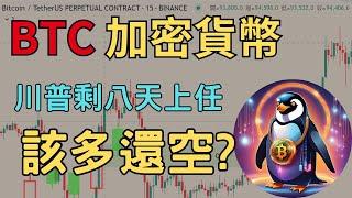 川普倒數八天上任? 該做多還是做空 ? SMC聪明钱教学 BTC直播實盤｜日內交易當沖 聪明钱比特幣合約 失衡區 訂單塊 ｜八萬小草111上街