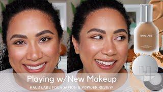 Playing w/New Makeup | Haus Labs Foundation & Powder Review