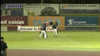 NWAC Baseball Highlight: Over the Fence Catch