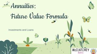 Future Value of an annuity