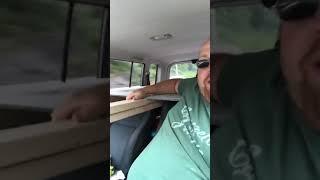 Fat guy + cement board + Scion xB = barley enough room to drive