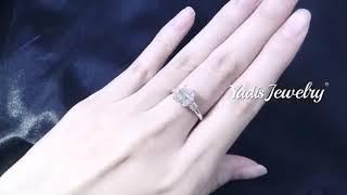 Yadis Jewelry 7x8mm Cushion Crushed Ice Cut Moissanite Diamond Engagement Ring