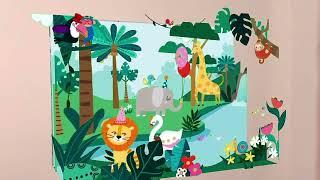 Jungle Wall Art Print for Kids – Playful Decor with Augmented Reality