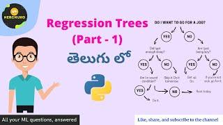 Regression Trees (Part - 1) in Telugu || Machine Learning in Telugu || Nerchuko