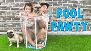 Our Baby's First Pool Party With My Dogs **Contains TANTRUMS