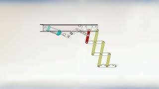 LINK機構設計-伸縮摺疊梯 (補充動作模擬畫面)