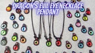 HOW TO MAKE SIMPLE ETHNIC DRAGON'S EVIL EYE NECKLACE PENDANT // DRAGON'S EYE // ETHNIC JEWELRY