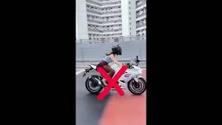 Muslim vs non Muslim lady biker #subscribe #shorts #biker #muslim #bike #halalharam