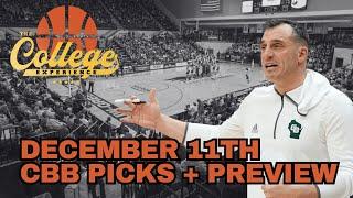 College Basketball Picks - Wednesday, December 11th | The College Experience: Basketball