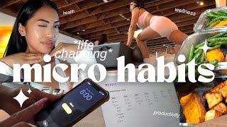 20 Easy Micro Habits To Level Up & Change Your Life // Health, Wellness, and Productivity tips 2024