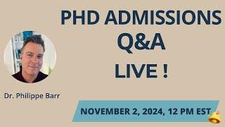 PhD-Bewerbung: Ask Me Anything (AMA) – 2. November, 12 Uhr EST | Live-Q&A für PhD-Bewerber