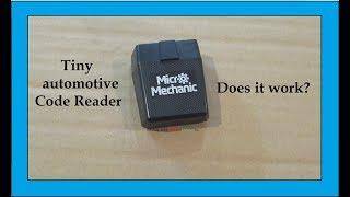 Tiny Micro Mechanic Automotive Code Reader tells problems & resets engine light after repair.