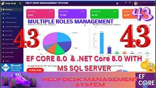 EP 43 Help Desk Management System EF Core NET Core ll .NET 8.0 Tickets, Users, Roles Management,