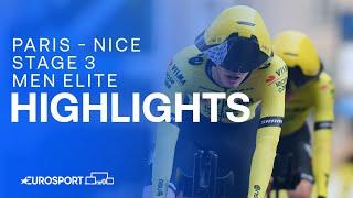 TEAM TIME TRIAL ⏱️ | Paris-Nice 2024 Stage 3 Top Three Highlights | Eurosport Cycling