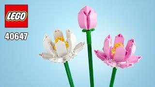 LEGO® Lotus Flowers (40647)[220 pcs] Step-by-Step Building Instructions @TopBrickBuilder