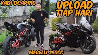 Yadi Dcaprio sekarang upload tiap hari bersama megelli 250 nya 