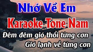 Nhớ Về Em Karaoke Tone Nam Karaoke Đức Duy - Beat 2024