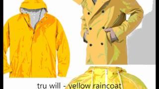 tru will - yellow rain coat