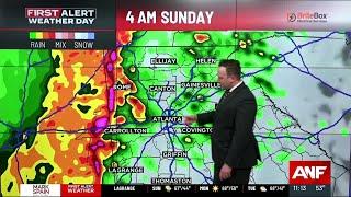 First Alert Weather Day | Heavy rain, risk of severe storms in Sunday morning's forecast