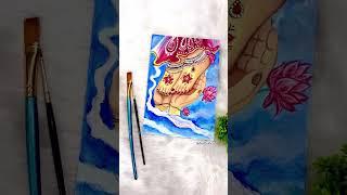 Beautiful Radha Rani feet painting #radheradhe