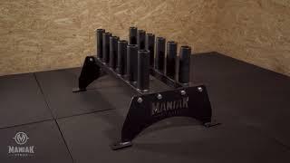 Soporte 12 barras vertical TOPGRADE Maniak Fitness vertical barbell rack