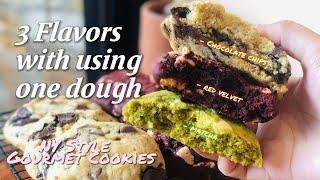 NY Style Gourmet Cookies - 3 Flavors with using basic dough