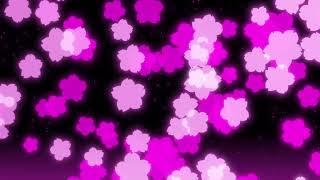 【With BGM】Motion graphics background with soaring Pink neon cherry blossoms