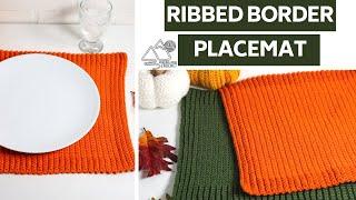 CROCHET: Easy Ribbed PLACEMAT that is PERFECT for the HOLIDAYS. Pattern by Winding Road Crochet.