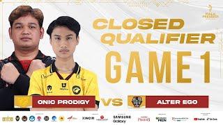 GAME 1 - ONIC PRODIGY VS ALTER EGO X | MLBB PIALA PRESIDEN 2023 - CLOSED QUALIFIER