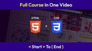 Complete HTML & CSS Course in One Tutorial | HTML and CSS Full Tutorial For Beginners