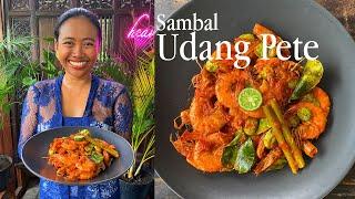 Sambal Udang Pete , Sweet Spicy Prawns and Bitter Bean Sambal