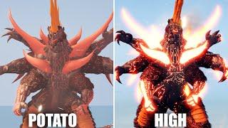 POTATO VS HIGH ThermoNuclear Incineros Comparison - Kaiju Universe