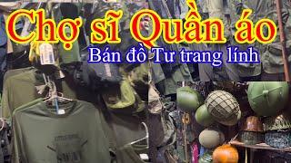 Chợ bán quần áo,quân tư trang lính của nhiều nước