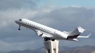 Private Bombardier BD 700 1A10 Global Express CS-GLG Take Off Malaga LEMG