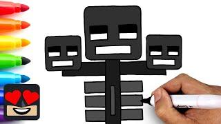 How To Draw Minecraft Wither