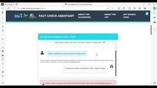 Social Media Lab's Fact Check Assistant ( EduInfo)