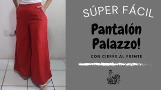 Elabora PASO A PASO PANTALON PALAZZO con cierre al frente, con tus medidas !!!