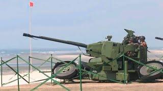 Test firing of the newly inducted CS/AA3 35mm air defense gun system of Bangladesh Army