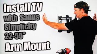 Mount a TV on your wall, Sanus Simplicity 22-55" Full Motion