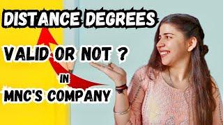 Is Online Degree Accepted in Top MNCs? | Jobs after Distance degree | Jobs after Distance MCA 2023