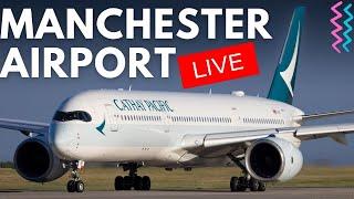  LIVE 4K Manchester Airport Plane Spotting 