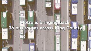 Metro restores 36 bus routes and adds 6 new routes