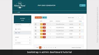 PHP CRUD Tutorial - Generate Bootstrap 4 Admin Panel READ lists