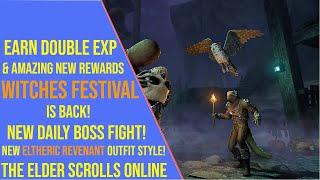 Earn Double EXP and amazing Rewards with the Witches Festival Event in ESO 2024